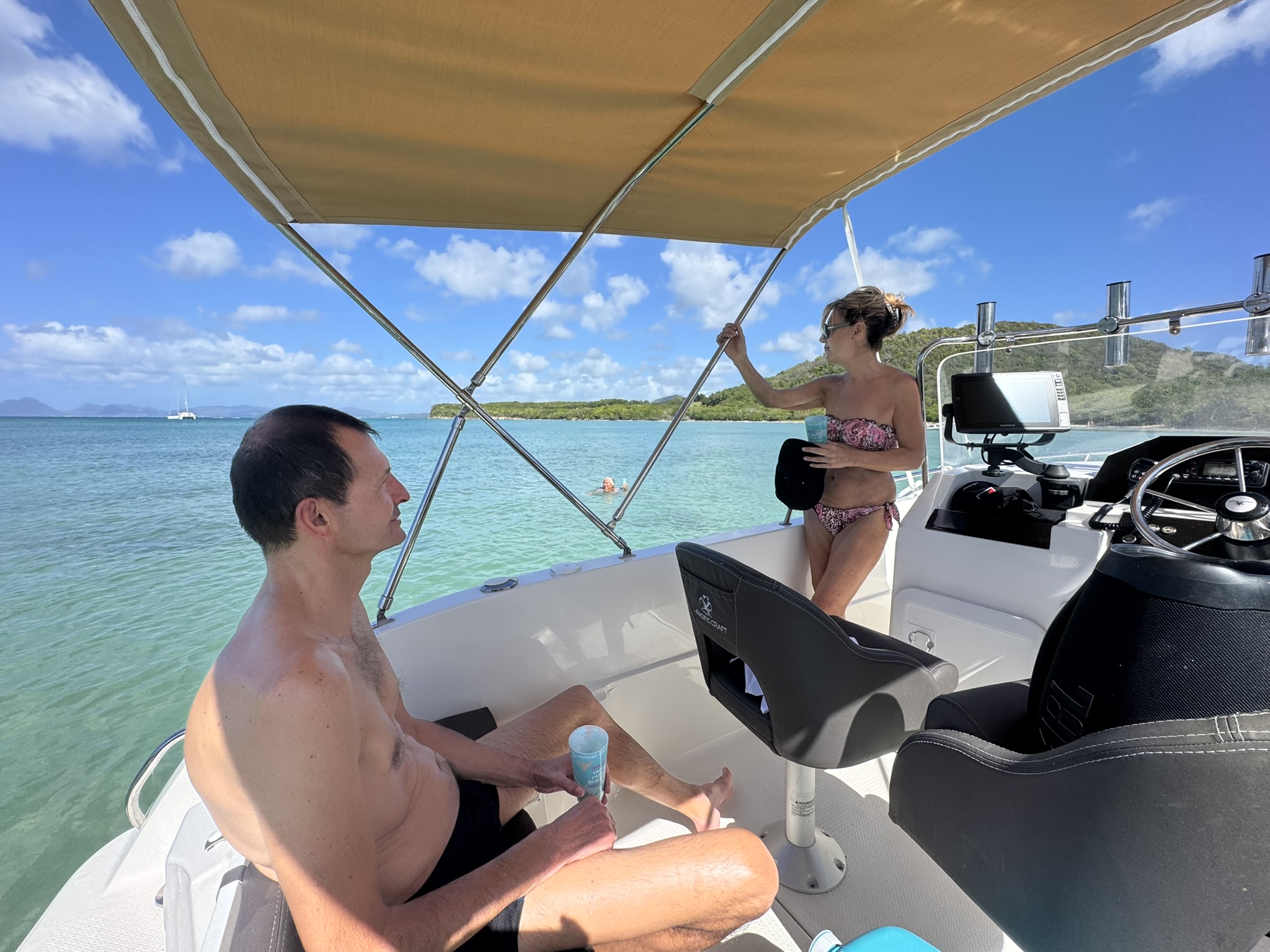 Moment partagé à bord de Ti Tour Bato