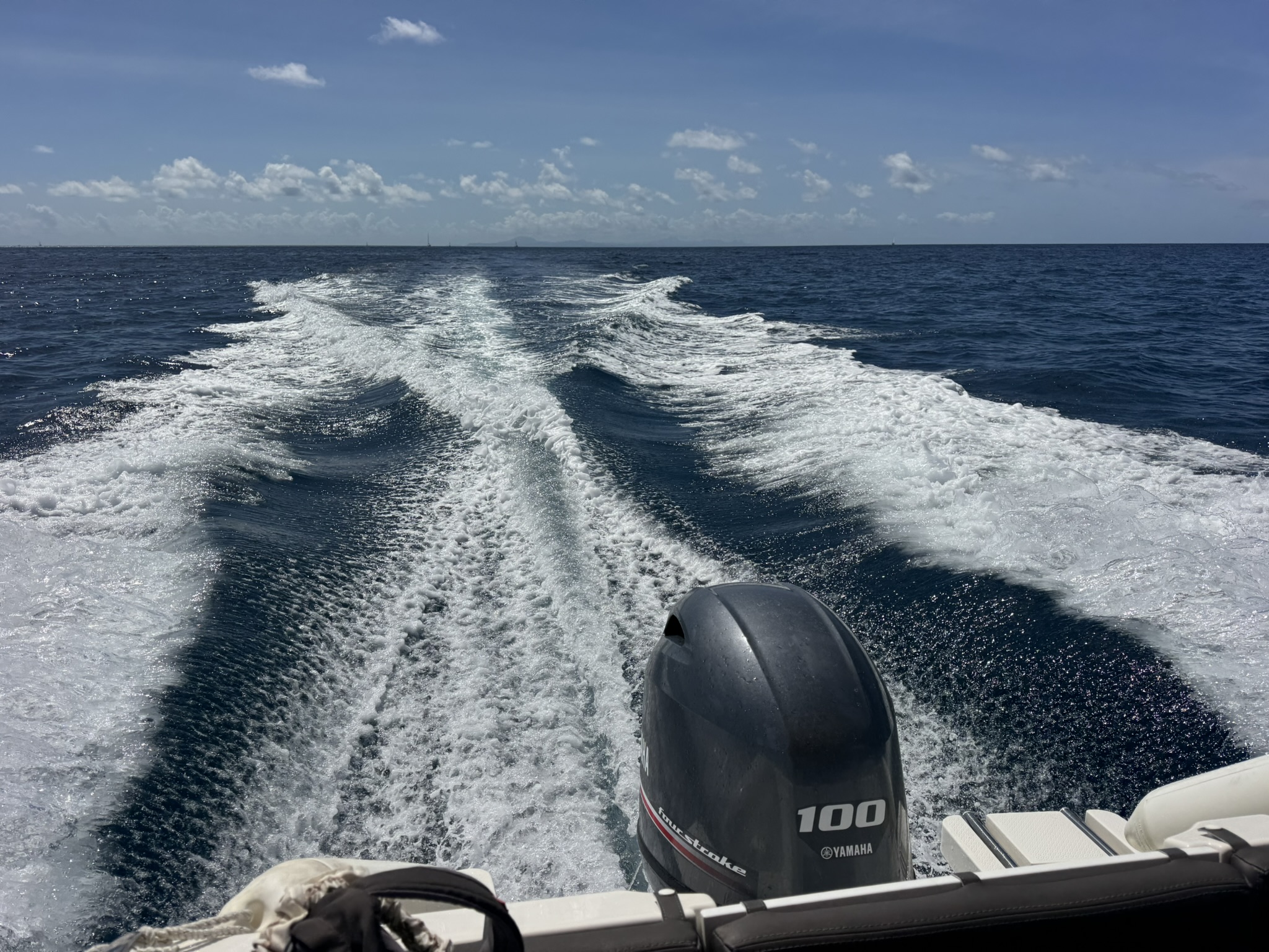Paysage côtier du sud de la Martinique vu depuis la mer