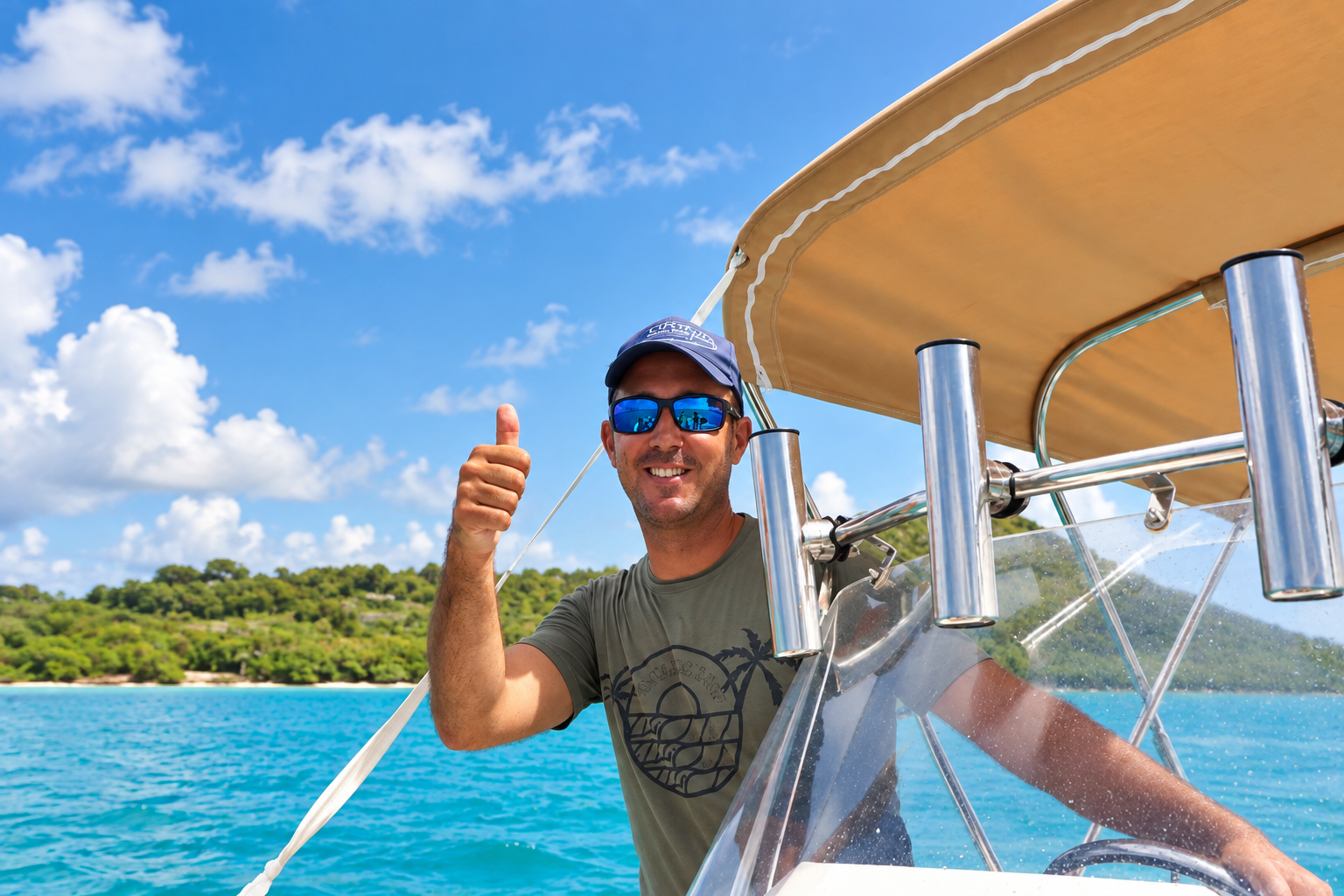 Damien, capitaine de Ti Tour Bato en Martinique